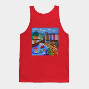 Colourful Naive view of Tenby Tank Top